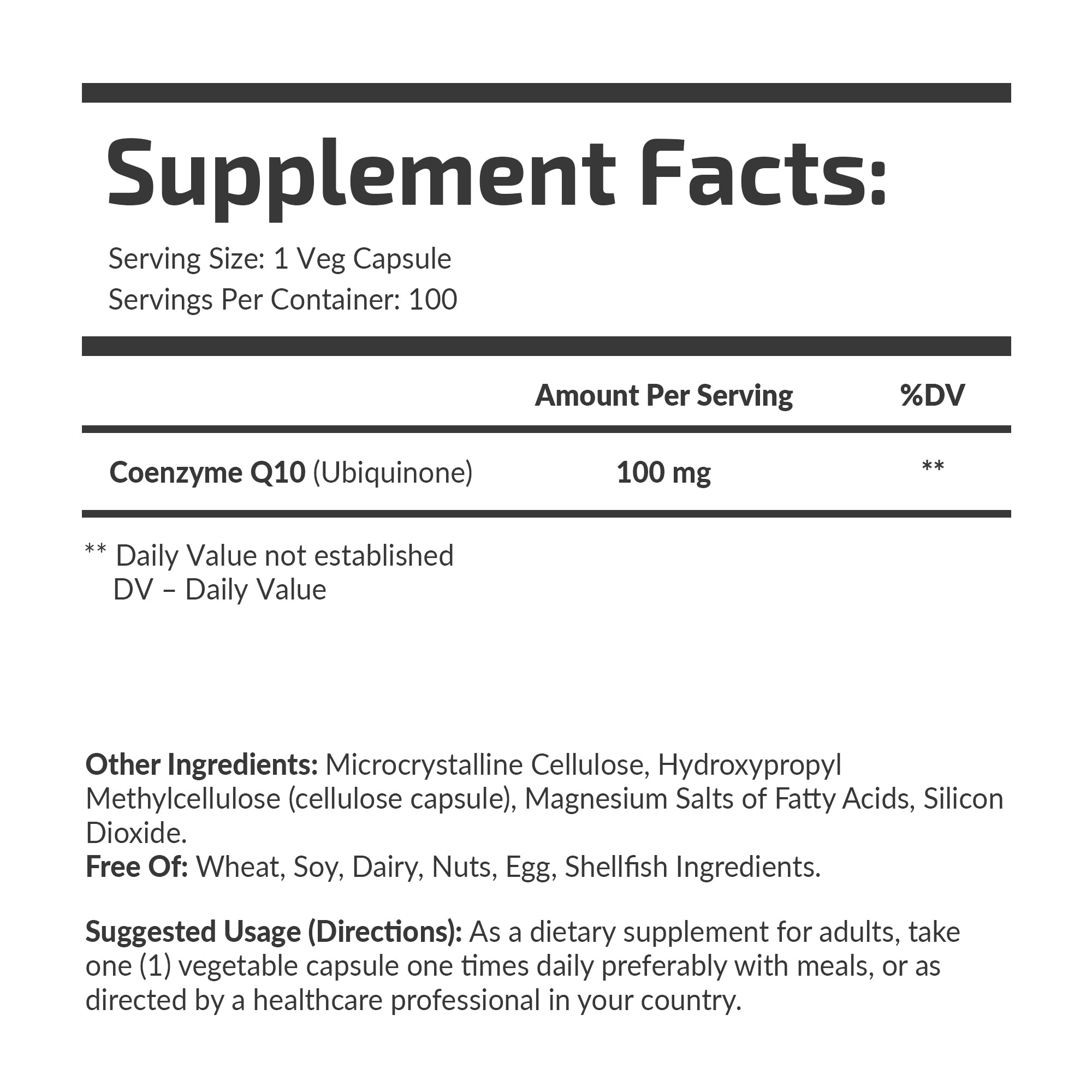 Coenzyme Q10 100 mg