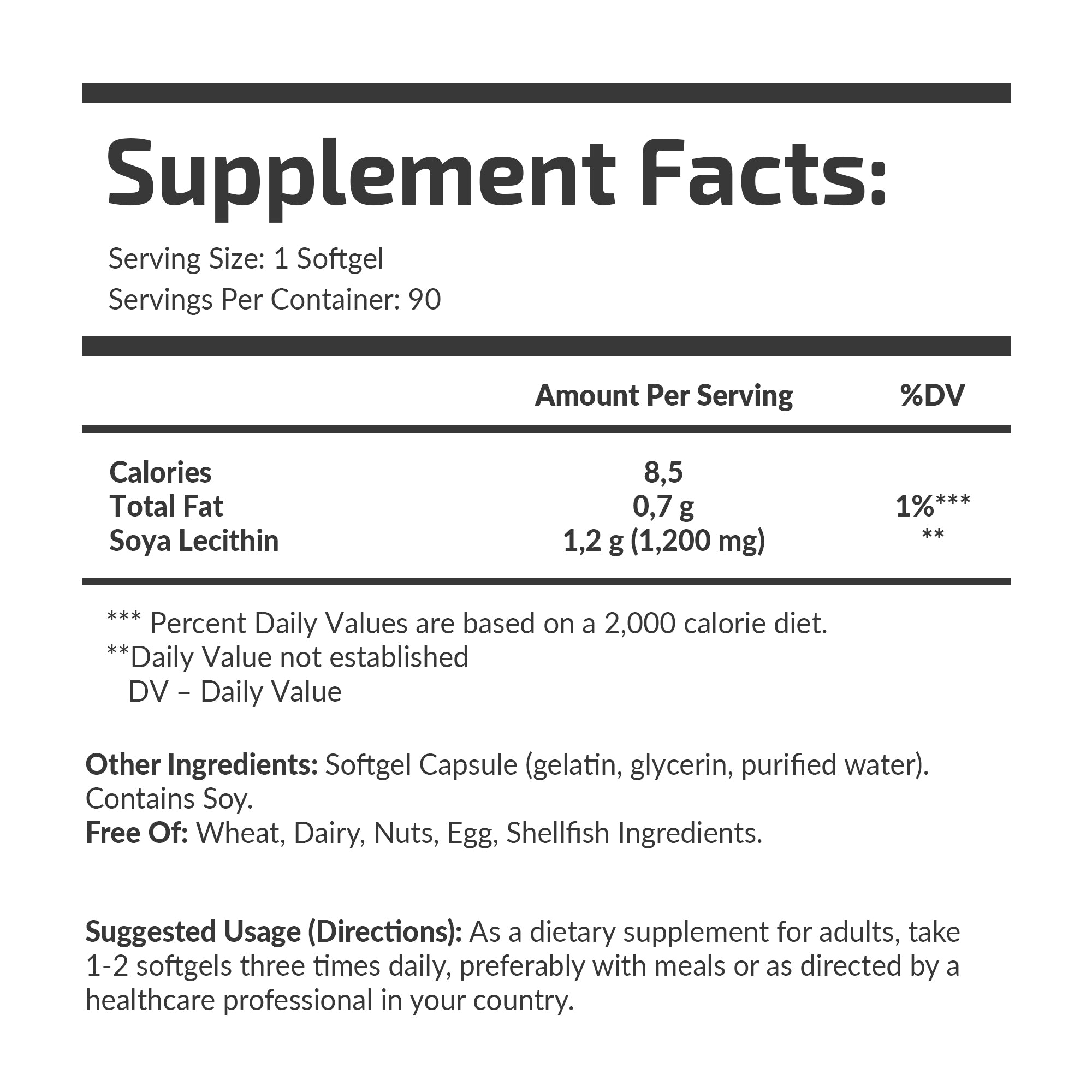 Lecithin 1200 mg