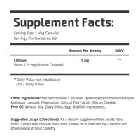LITHIUM OROTATE 5 mg