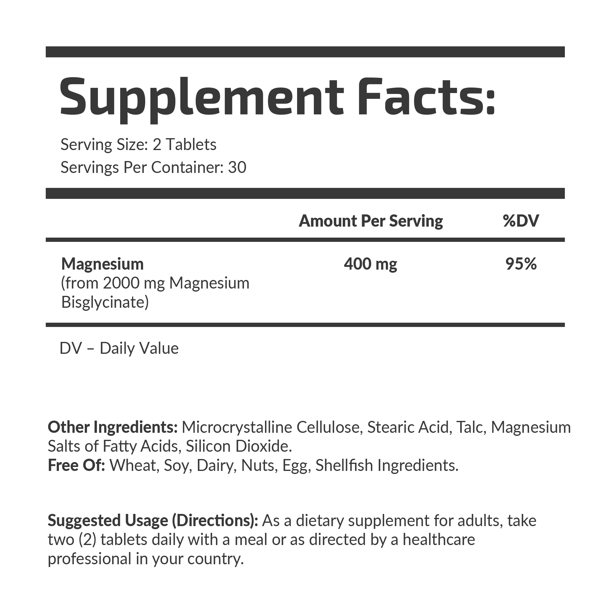MAGNESIUM GLYCINATE 200 mg