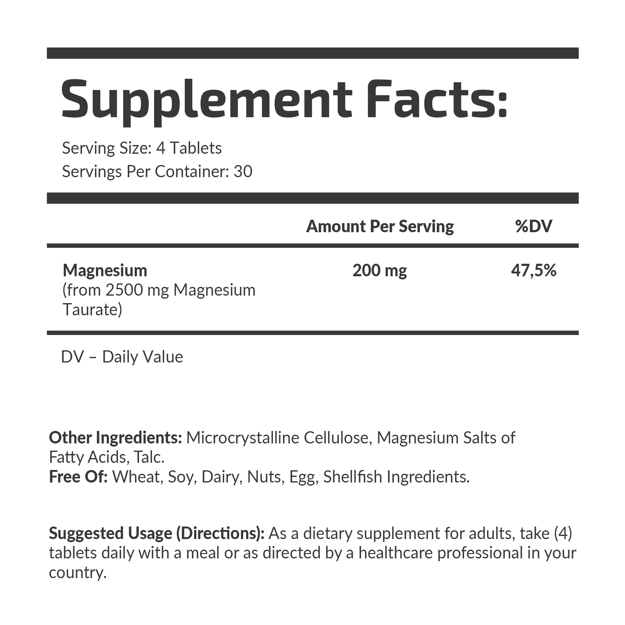 Magnesium Taurate 50 mg