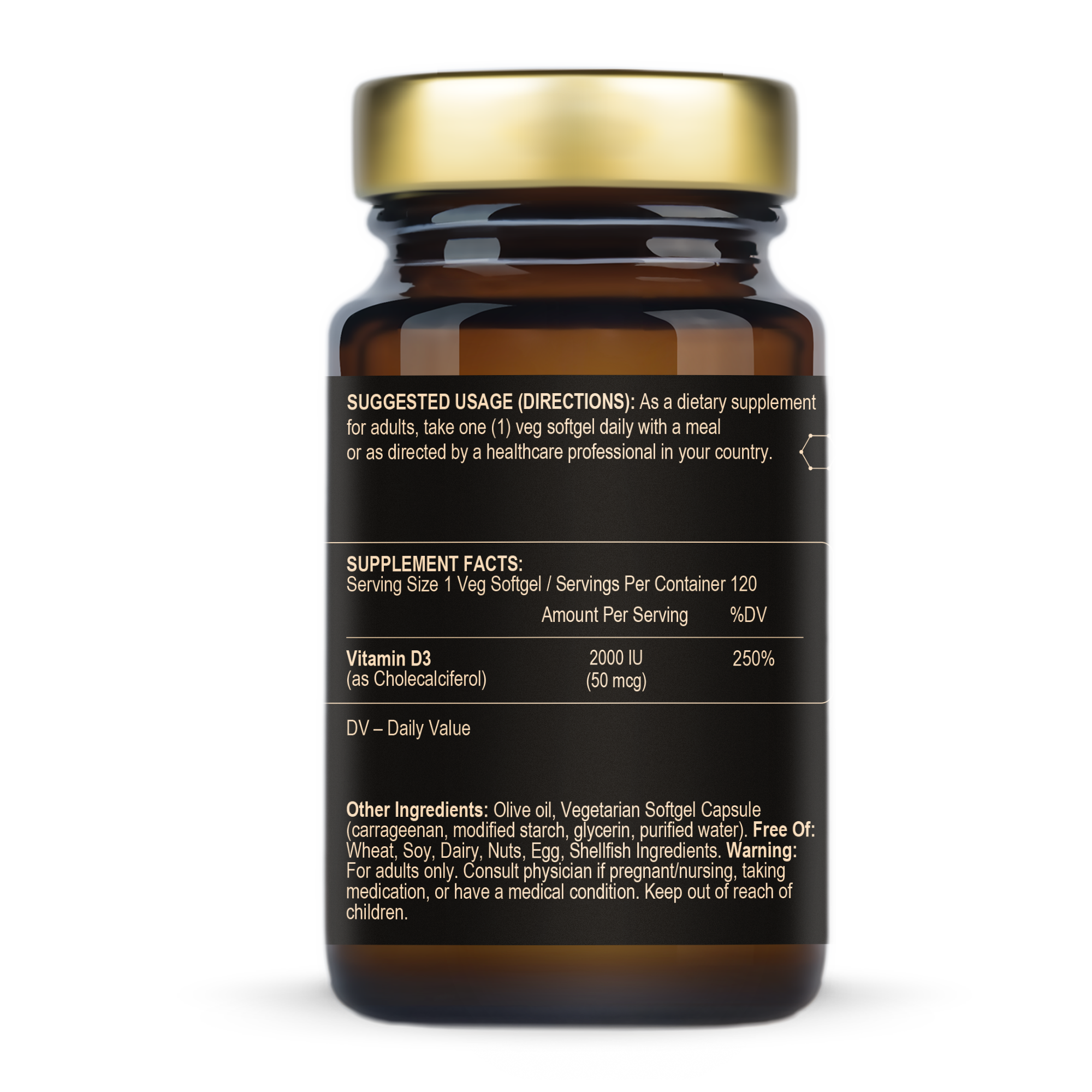Vitamin D3  2,000 IU