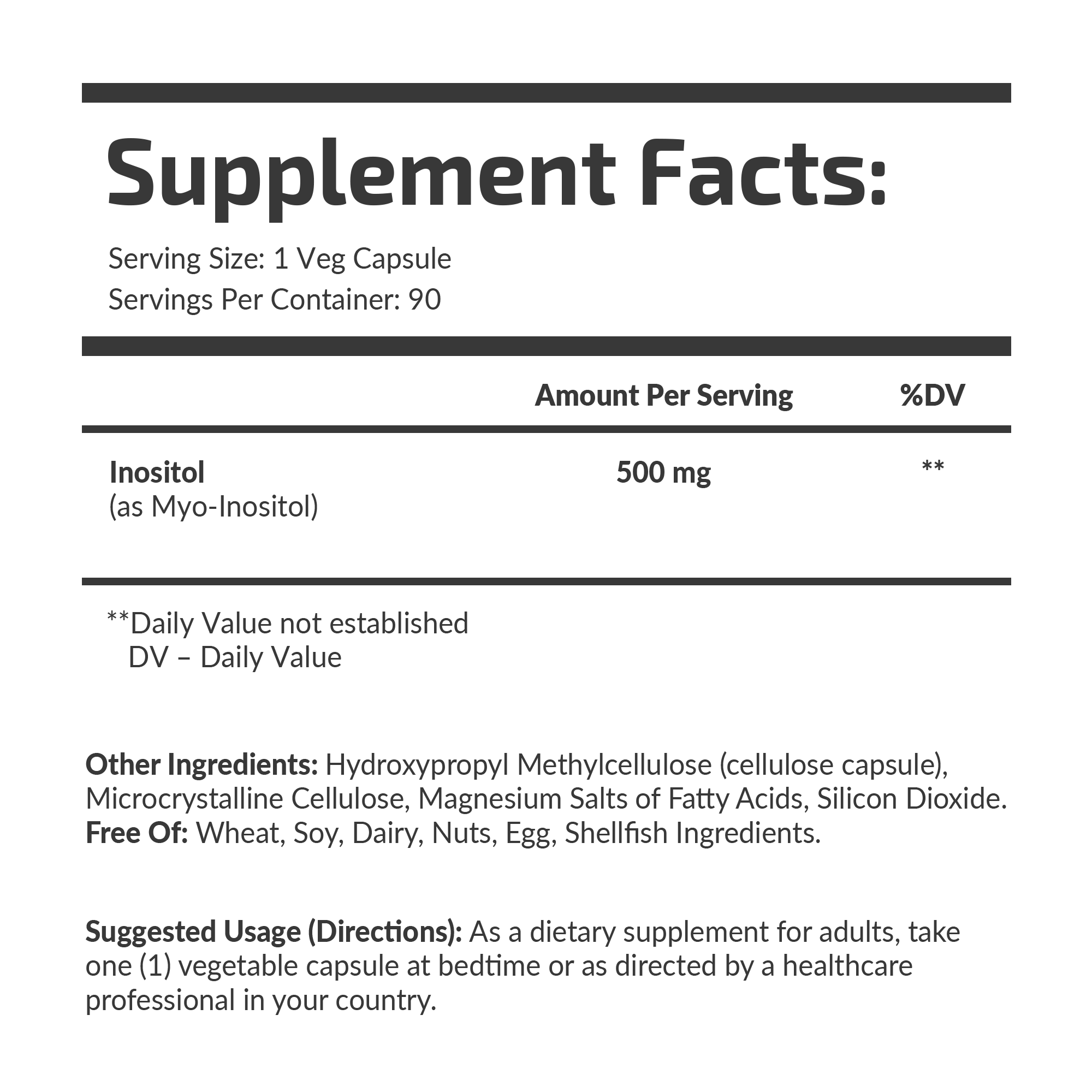 Inositol 500 mg