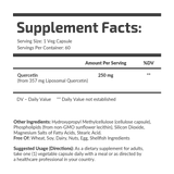 LIPOSOMAL QUERCETIN 250 mg
