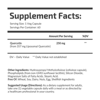 LIPOSOMAL QUERCETIN 250 mg