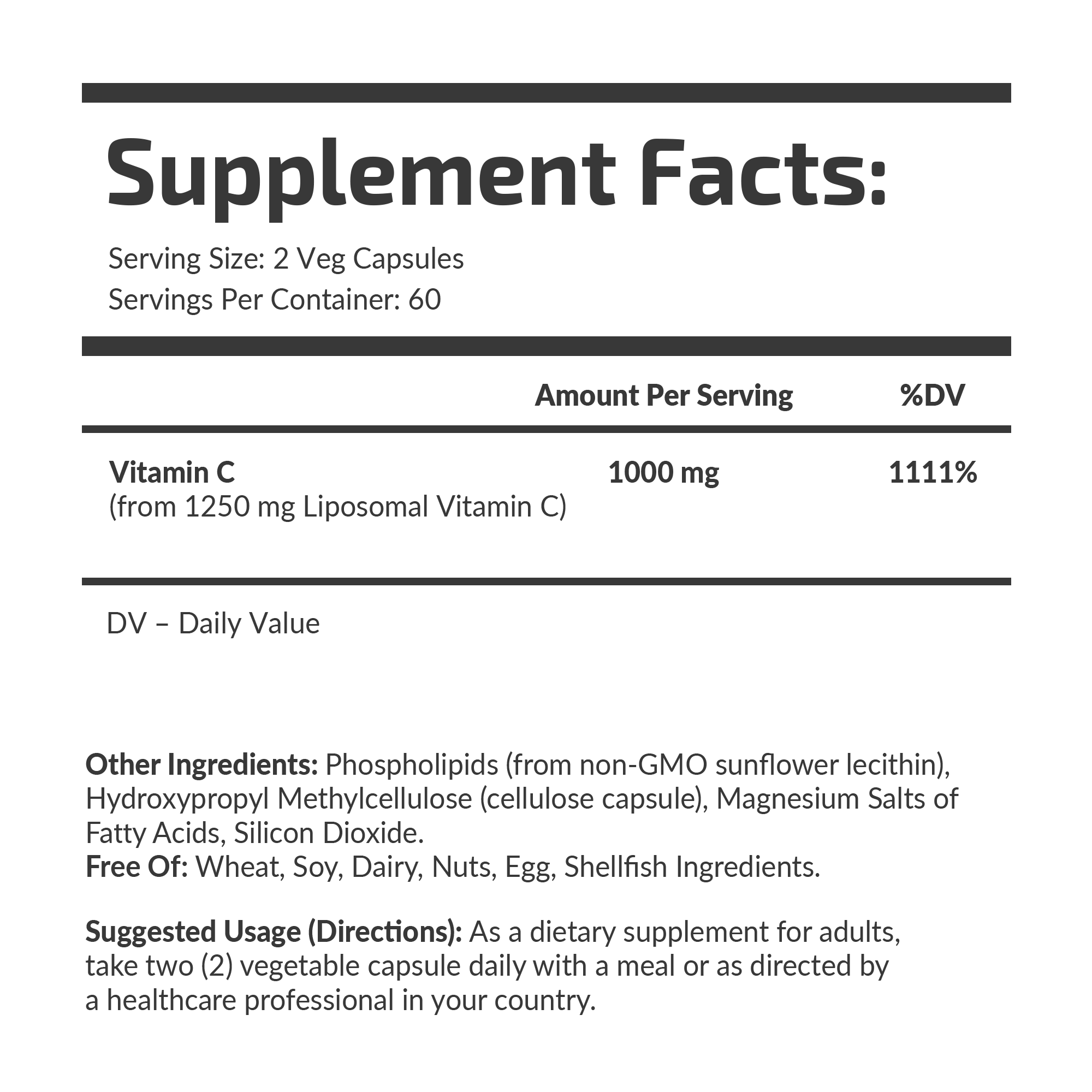 Liposomal Vitamin C 500 mg