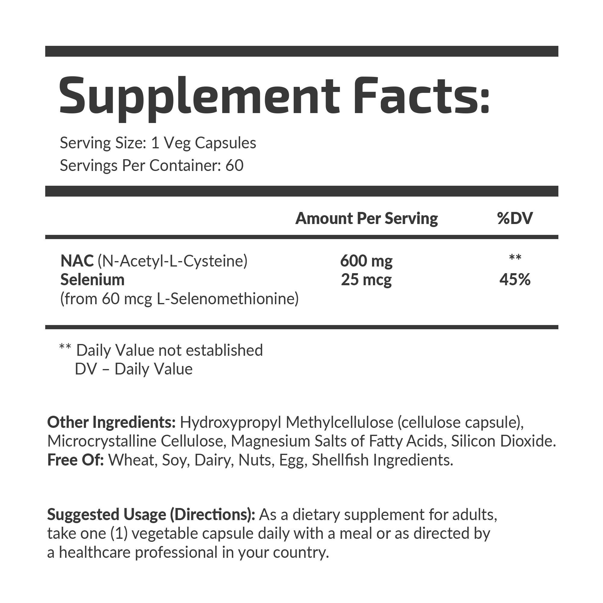 NAC 600 mg with Selenium