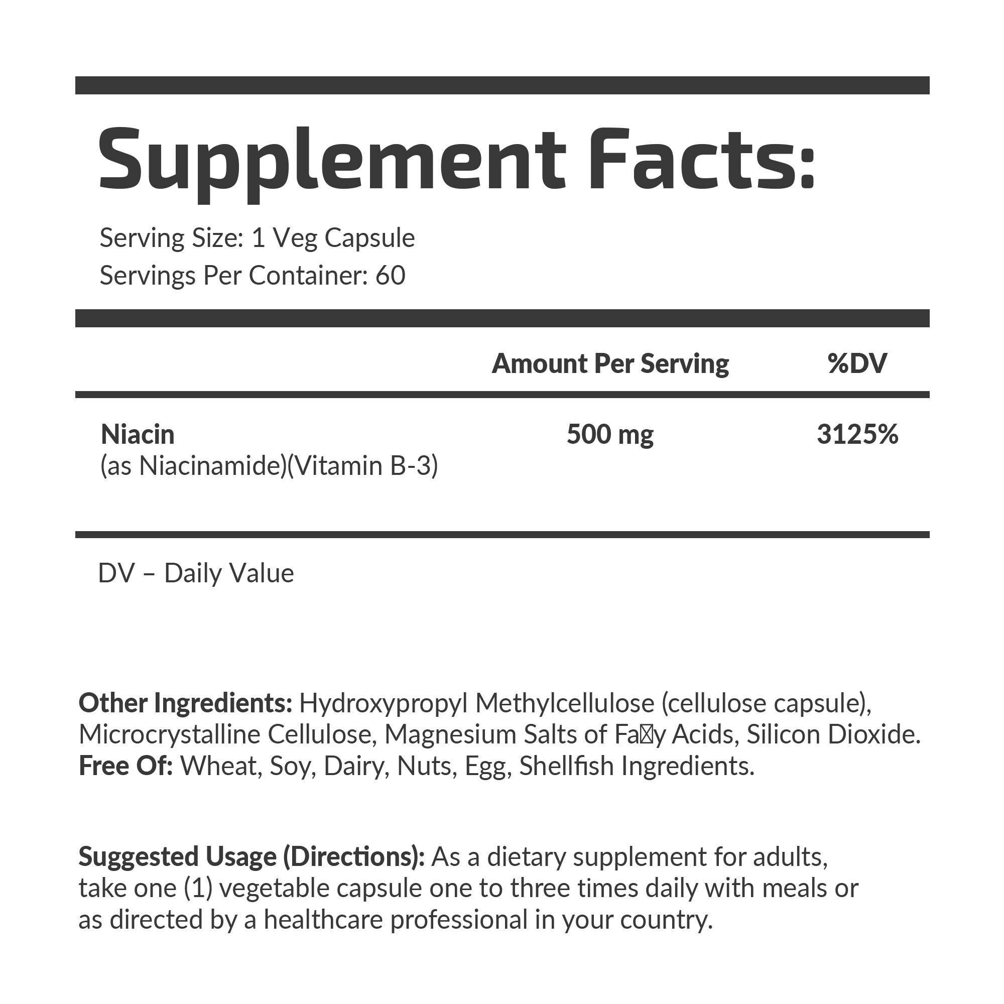 Niacinamide 500 mg