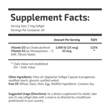 Vitamin D3 & K2 (MK-7)  1000 IU/45 MCG