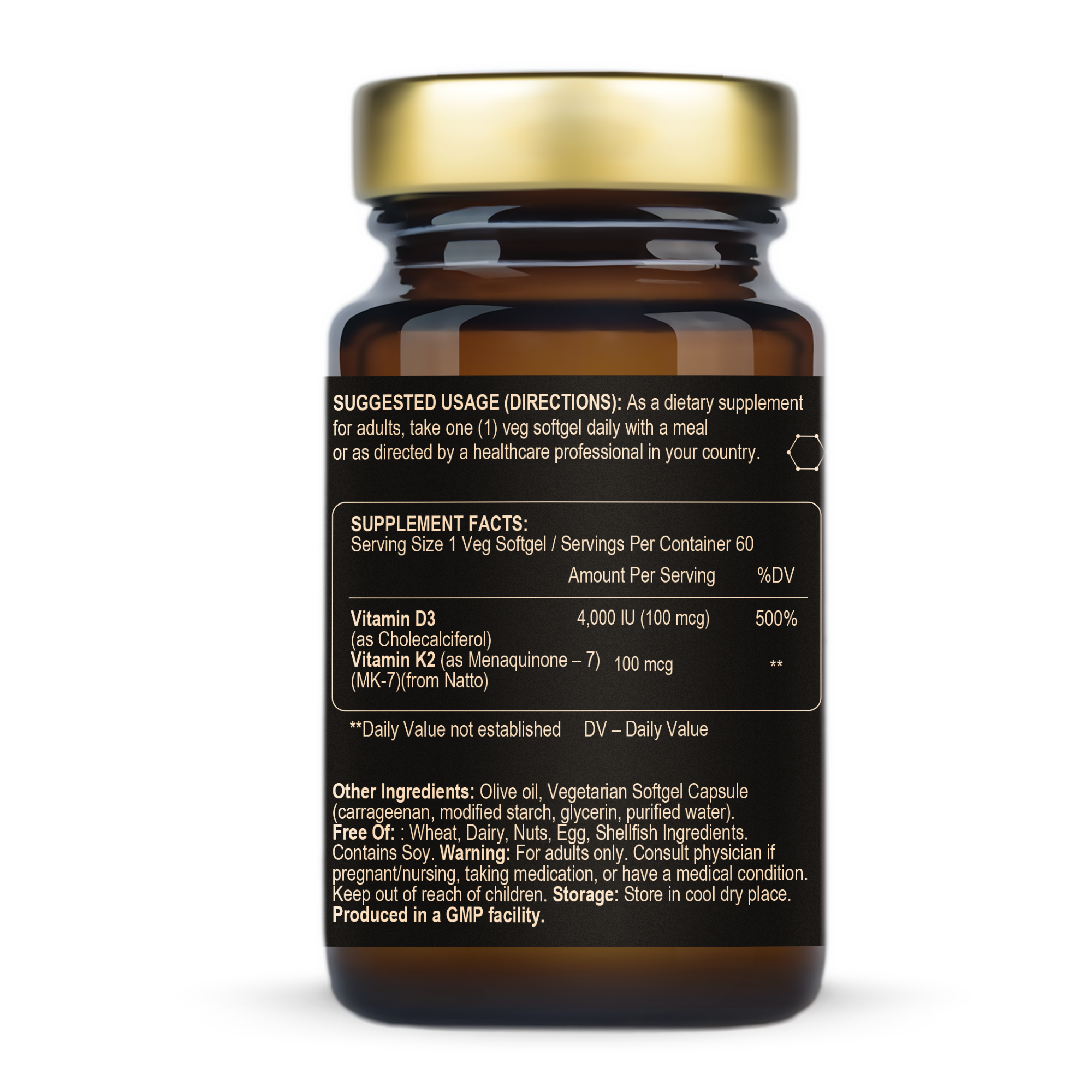 Vitamin D3 & K2 (MK-7)  4000 IU/100 MCG